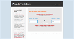 Desktop Screenshot of poundstodollars.co.uk